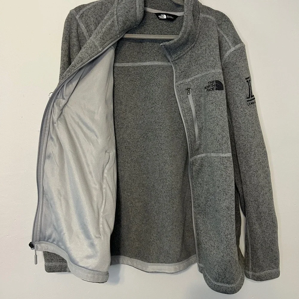 The North Face Gordon Lyons Full Zip Fleece Jacket Grey Heather NF0A3LH7 Mens XL